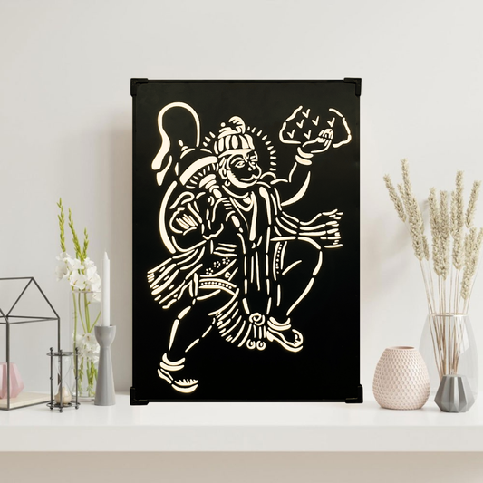 HANUMAN METAL WALL ART WITH LED