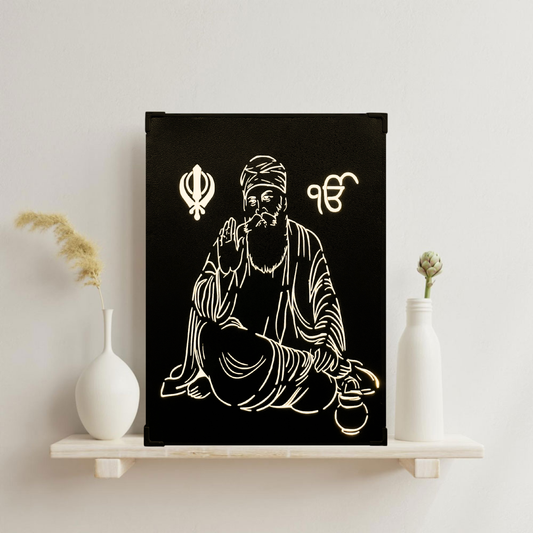 GURU NANAK METAL WALL ART WITH LED